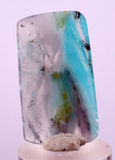 25cts GEM BLUE OPAL SCENIC CABOCHON PERU SEASCAPE PENDANT JEWELRY BB483