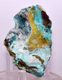 7.5cms DRUZY CHRYSOCOLLA QUARTZ CRYSTAL LILY MINE PERU 2000 YEAR DB289
