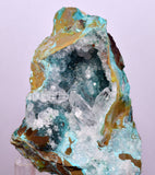 7.5cms DRUZY CHRYSOCOLLA QUARTZ CRYSTAL LILY MINE PERU 2000 YEAR DB289