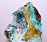 7.5cms DRUZY CHRYSOCOLLA QUARTZ CRYSTAL LILY MINE PERU 2000 YEAR DB289