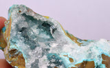 7.5cms DRUZY CHRYSOCOLLA QUARTZ CRYSTAL LILY MINE PERU 2000 YEAR DB289