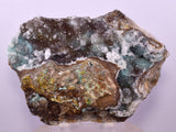 9.5cms DRUZY CHRYSOCOLLA QUARTZ CRYSTAL LILY MINE PERU 2000 YEAR DB290