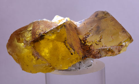 5.2cms GEM YELLOW FLUORITE SHINY CRYSTAL AHOULI MOROCCO MINERAL SPECIMEN KB71