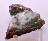 10cms DRUZY CHRYSOCOLLA QUARTZ CRYSTAL LILY MINE PERU 2000 YEAR DB291