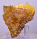 5.2cms GEM YELLOW FLUORITE SHINY CRYSTAL AHOULI MOROCCO MINERAL SPECIMEN KB72