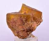 3.7cms GEM YELLOW FLUORITE SHINY CRYSTAL AHOULI MOROCCO MINERAL SPECIMEN KB73