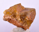 3.7cms GEM YELLOW FLUORITE SHINY CRYSTAL AHOULI MOROCCO MINERAL SPECIMEN KB73