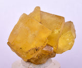 3.7cms GEM YELLOW FLUORITE SHINY CRYSTAL AHOULI MOROCCO MINERAL SPECIMEN KB75