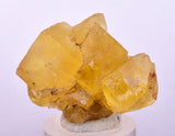 3.7cms GEM YELLOW FLUORITE SHINY CRYSTAL AHOULI MOROCCO MINERAL SPECIMEN KB75