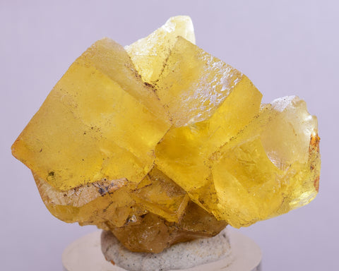 3.7cms GEM YELLOW FLUORITE SHINY CRYSTAL AHOULI MOROCCO MINERAL SPECIMEN KB75