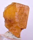 3.3cms GEM YELLOW FLUORITE SHINY CRYSTAL AHOULI MOROCCO MINERAL SPECIMEN KB76