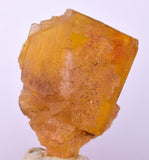3.3cms GEM YELLOW FLUORITE SHINY CRYSTAL AHOULI MOROCCO MINERAL SPECIMEN KB76