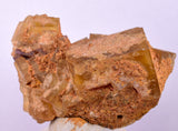 4.8cms GEM YELLOW FLUORITE SHINY CRYSTAL AHOULI MOROCCO MINERAL SPECIMEN KB77