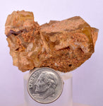 4.8cms GEM YELLOW FLUORITE SHINY CRYSTAL AHOULI MOROCCO MINERAL SPECIMEN KB77