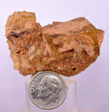 4.8cms GEM YELLOW FLUORITE SHINY CRYSTAL AHOULI MOROCCO MINERAL SPECIMEN KB77