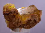 4.8cms GEM YELLOW FLUORITE SHINY CRYSTAL AHOULI MOROCCO MINERAL SPECIMEN KB77