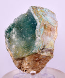 7.6cms DRUZY CHRYSOCOLLA QUARTZ CRYSTAL LILY MINE PERU 2000 YEAR DB295