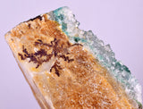 7.6cms DRUZY CHRYSOCOLLA QUARTZ CRYSTAL LILY MINE PERU 2000 YEAR DB295
