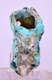 6cms DRUZY CHRYSOCOLLA QUARTZ CRYSTAL LILY MINE PERU 2000 YEAR DB296