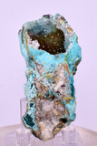 6cms DRUZY CHRYSOCOLLA QUARTZ CRYSTAL LILY MINE PERU 2000 YEAR DB296