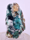 6.5cms DRUZY CHRYSOCOLLA QUARTZ CRYSTAL LILY MINE PERU 2000 YEAR DB297