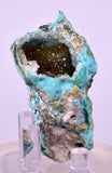 6cms DRUZY CHRYSOCOLLA QUARTZ CRYSTAL LILY MINE PERU 2000 YEAR DB296