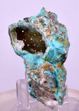 6cms DRUZY CHRYSOCOLLA QUARTZ CRYSTAL LILY MINE PERU 2000 YEAR DB296