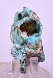 6cms DRUZY CHRYSOCOLLA QUARTZ CRYSTAL LILY MINE PERU 2000 YEAR DB296