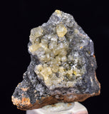 2.4cms CERUSSITE BARITE GALENA CRYSTALS MOROCCO MINERAL SPECIMEN KB79