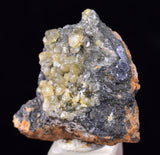 2.4cms CERUSSITE BARITE GALENA CRYSTALS MOROCCO MINERAL SPECIMEN KB79