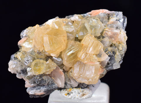 2.5cms CERUSSITE BARITE GALENA CRYSTALS MOROCCO MINERAL SPECIMEN KB80