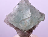 3.4cms BLUE FLUORITE STEPPED CRYSTALS FLOATER BI TERMINAL PERU KB182