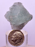 3.4cms BLUE FLUORITE STEPPED CRYSTALS FLOATER BI TERMINAL PERU KB182