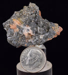 3.9cms CERUSSITE BARITE GALENA CRYSTALS MOROCCO MINERAL SPECIMEN KB81