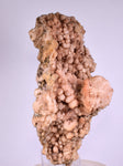 12.4cms NATURAL SCULPTURE ROSE QUARTZ DRUZY BRIGHT CRYSTALS BOTRYOIDAL PERU NEW FIND QB120