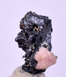 1.2cms PYRARGIRITE SILVER WIRE PERU RHODOCHROSITE UCHUCCHACUA MINE HB286