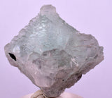 3.4cms BLUE FLUORITE STEPPED CRYSTALS FLOATER BI TERMINAL PERU KB182