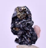 1.2cms PYRARGIRITE SILVER WIRE PERU RHODOCHROSITE UCHUCCHACUA MINE HB286