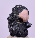 1.2cms PYRARGIRITE SILVER WIRE PERU RHODOCHROSITE UCHUCCHACUA MINE HB286