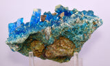 14.5cms NATURAL CHALCANTHITE Peru Copper Botryoidal Crystals Druzy Translucent Electric Blue Shiny Mineral FB106