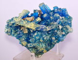 14.5cms NATURAL CHALCANTHITE Peru Copper Botryoidal Crystals Druzy Translucent Electric Blue Shiny Mineral FB106