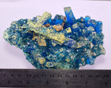 14.5cms NATURAL CHALCANTHITE Peru Copper Botryoidal Crystals Druzy Translucent Electric Blue Shiny Mineral FB106