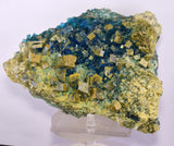 17cms NATURAL CHALCANTHITE Peru Copper Cubic Crystals Druzy Translucent Electric Blue Shiny Mineral FB108