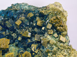 17cms NATURAL CHALCANTHITE Peru Copper Cubic Crystals Druzy Translucent Electric Blue Shiny Mineral FB108