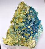 17cms NATURAL CHALCANTHITE Peru Copper Cubic Crystals Druzy Translucent Electric Blue Shiny Mineral FB108