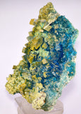 17cms NATURAL CHALCANTHITE Peru Copper Cubic Crystals Druzy Translucent Electric Blue Shiny Mineral FB108
