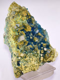 17cms NATURAL CHALCANTHITE Peru Copper Cubic Crystals Druzy Translucent Electric Blue Shiny Mineral FB108