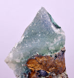 6.3cms DRUZY CHRYSOCOLLA QUARTZ CRYSTAL LILY MINE PERU 2000 YEAR DB299