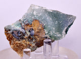6.3cms DRUZY CHRYSOCOLLA QUARTZ CRYSTAL LILY MINE PERU 2000 YEAR DB299