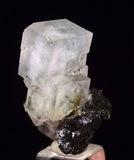 3cms BLUE FLUORITE CUBIC CRYSTALS PYRITE PERU MINERAL SPECIMEN KB183